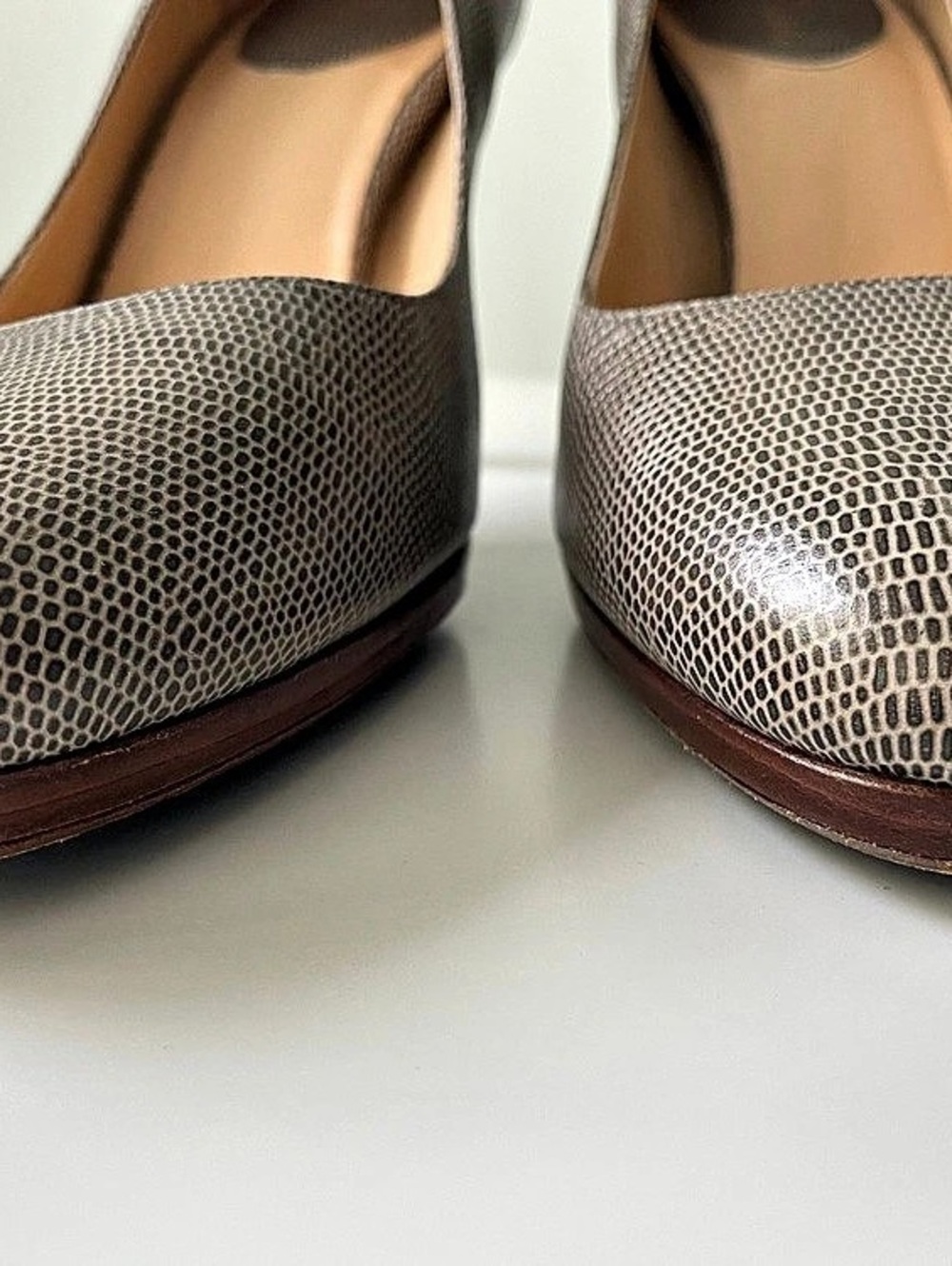 Cole Haan Lena Pump II Grey Animal Print Heels US 9.5